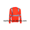 safety t-shirt long sleeve high visibility shirt reflective safety clothing hi vis workwear dry fit fabric